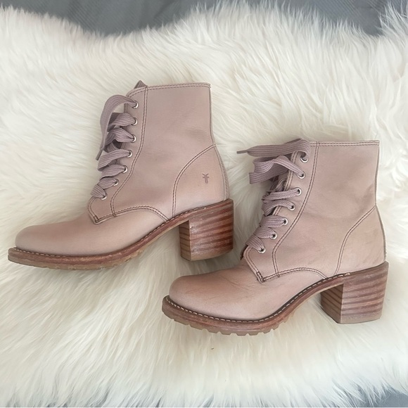 Frye Sabrina 6G Laceup Boot in Blush Size 7 - Picture 4 of 12